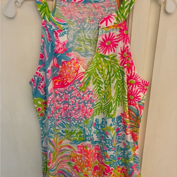 Lilly Pulitzer Lover’s Coral Arya Tank Top Size Small - Picture 1 of 4